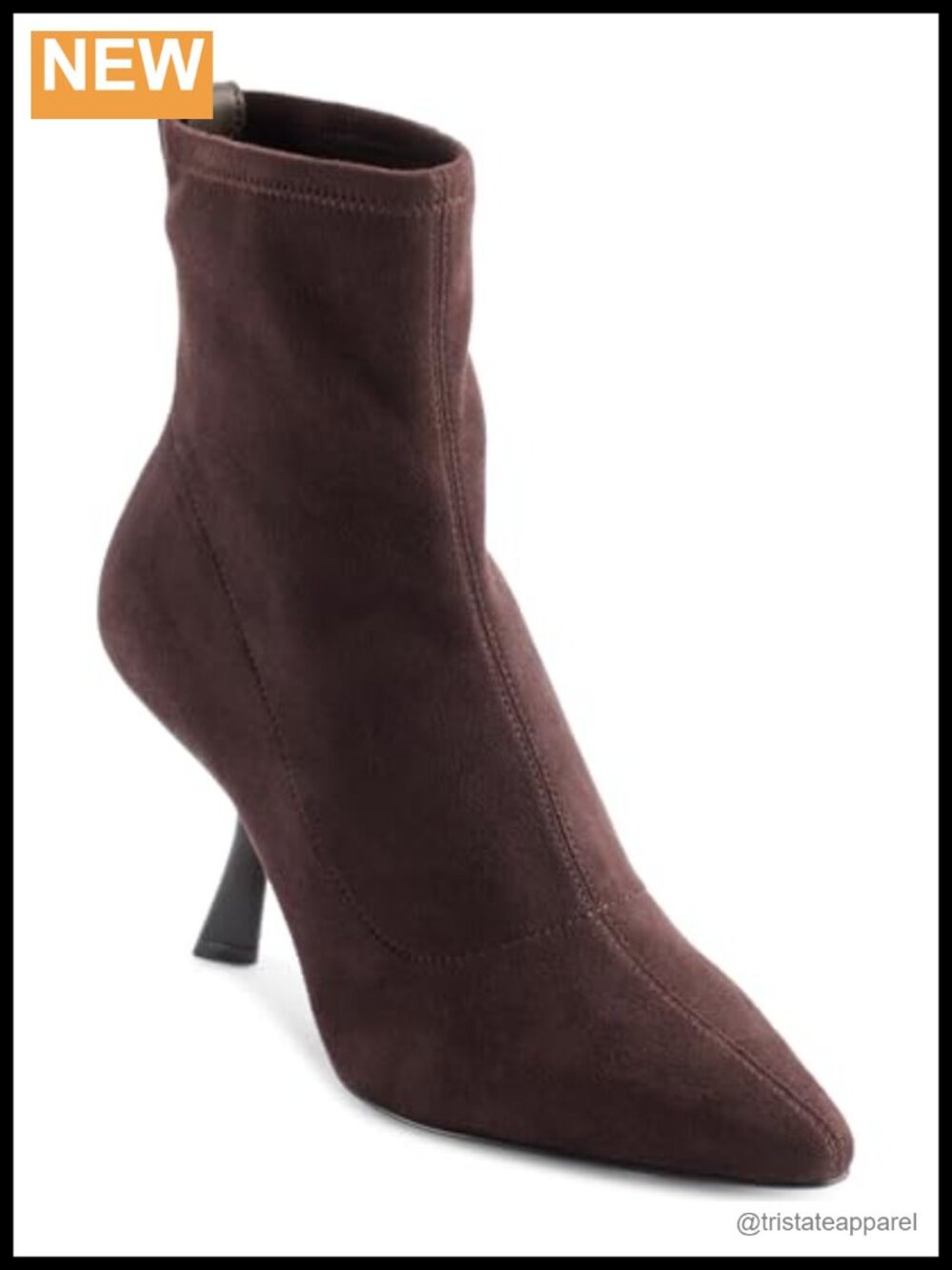 Karl Lagerfeld Kelsa Heeled Bootie, Size 10, Leather Ankle Boots